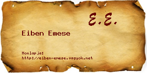 Eiben Emese névjegykártya