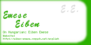 emese eiben business card